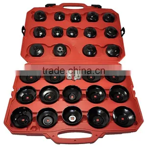 Professional 30 Piece Cup Type Oil Filter Wrench Set Universal Oil Filter Wrench Set - 30pc Cup Type 3/8"Dr thumbnail-2