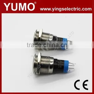 LA16JSF-11E Blue Push Button Monetary With Lamp Stainless Steel 6V DC thumbnail-1