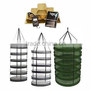 Hydroponics Dry Net Hanging Herb Drying Rack Collapsible thumbnail-1