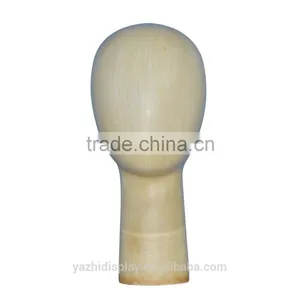 Abstract Faceless Wooden Mannequin Head for Hat Display thumbnail-3