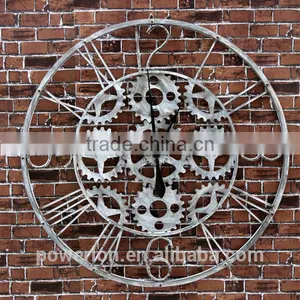 Metal Roman Numeral Clock Home Decor Wall Clocks thumbnail-1