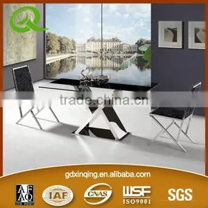 TH721 Low Price Tempered Glass Top Restaurant Tables and Chairs thumbnail-1