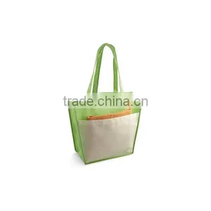 Eco Friendly Fabric Tote Shopping Bag With Big Frontal Pocket thumbnail-1