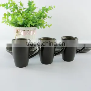 High-end Black Porcelain Tea Cup and Saucer Sets Cheap thumbnail-4