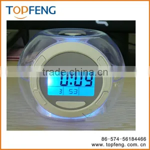 7color Changing LCD Clock/ Temperature Detection Clock/music Alarm Clock thumbnail-1