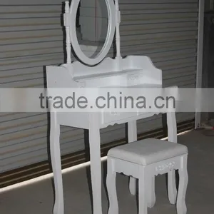 Low Price Made-up Table/schmenktisch&hocker/cheaper White Dressing Table With Mirror thumbnail-2