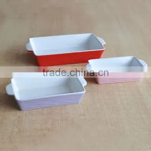 2017 Fashionable Stoneware Promotional 2pcs Cheap Bakeware Dish Set thumbnail-4