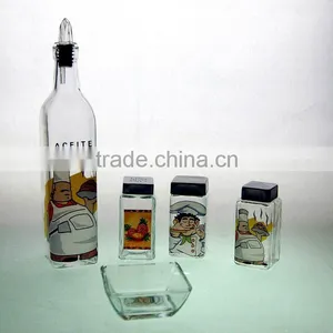 New Design:glass Oil&vinegar Bottle/and Glass Spice Bottle/glass Cruet thumbnail-1