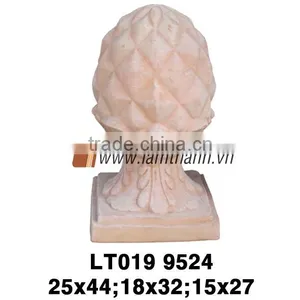 Garden Ornament White Wash Terracotta Decorative Pineal thumbnail-1