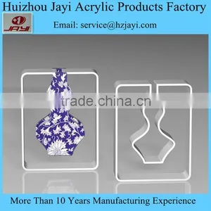 China Manufacturer Wholesale Clear Plexiglass Tall Flower Vase thumbnail-1