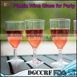 NBRSC Promotional Disposable Hard Plastic Wine Glasses Drinking Cups for Party thumbnail-2