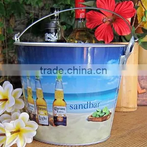 Rope Handle Metal Ice Bucket thumbnail-5