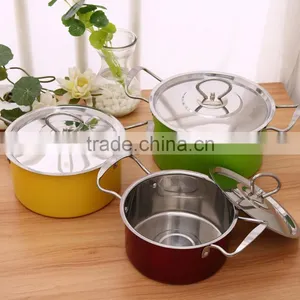 Colorful Cooking Pot Stainless Steel, Cookware Set, Kitchen Ware thumbnail-1