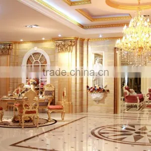 Luxuious Antique Solid Wood Italian Rococo Elegant Gold Color European Style French King Size Bedroom thumbnail-4