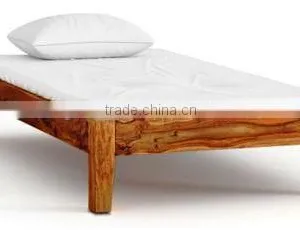 Natural Finish Wooden Single Bed thumbnail-1