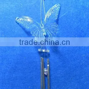 Acrylic Butterfly Metal Wind Chime Aeolian Bells Ornament thumbnail-2