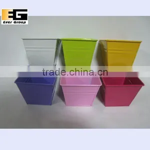 Square Tin Planter thumbnail-1