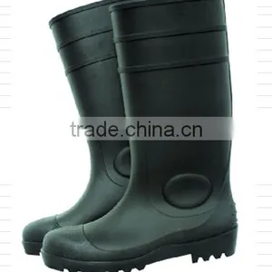 NMSAFETY Black Pvc Rain Boots/work Boots S5 Standard With Steel Toe Cap and Steel Midsole thumbnail-1