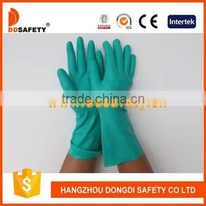 Green Nitrile Industry Glove With Unlined Straight Cuff thumbnail-1