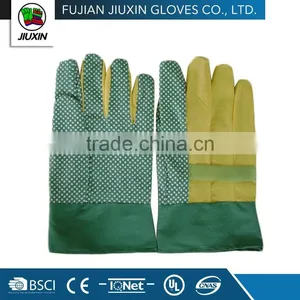 JX68A113 Industrial Non Slip Full PVC Impregnated Gloves Green Palm thumbnail-2