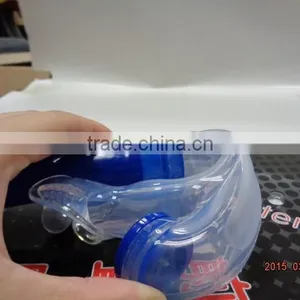Professional Bendable Silicone Blue Swimming Frontal Snorkel for Adult, US Patened(SK-300) thumbnail-3