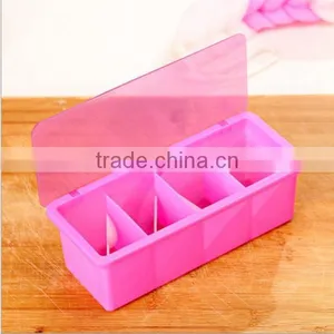 OEM Three Color Food-Grade Home Kitchen Plastic Spice Case Condiment Tank Seasoning Box Supplier In ShenZhen thumbnail-2