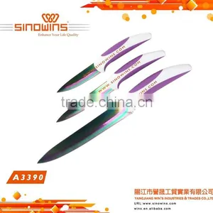 A3390-1 New Design 5pcs Colorful Titanium Blade Stainless Steel Kitchen Knife Set thumbnail-3