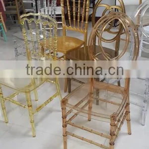 Wholesale Clear Resin Wedding Party Renal Crystal Clear Wedding Chair thumbnail-6
