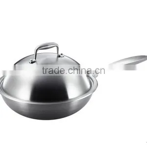 Stainless Steel Non-stick Cook Pan Hand Fry Wok Round Bottom Carbon Steel Wok thumbnail-5