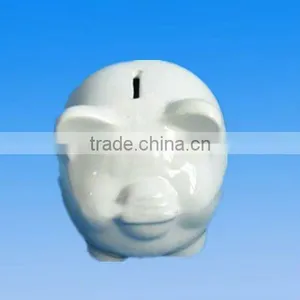 White Large Piggy Coin Banks thumbnail-1