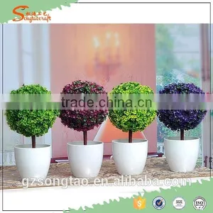 New Design Artificial Potted Topiary Table Decoration Artificial Topiary Mini Artificial Grass Topiary thumbnail-4
