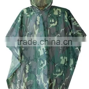 Camouflage Pvc Rain Poncho thumbnail-1