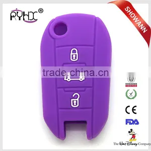 Colored Silicone Key Covers Silicone Key Cases Silicone Car Key Protector for Peugeot 3008 thumbnail-2