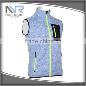 Stylish High-Necked Men Vest Jacket Fleece With Fluorescent Zipper thumbnail-1