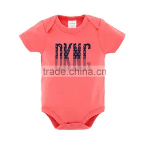 Best Selling Baby Clothes Summer 100%Cotton Short Sleeves With Prints Newborn Infant Baby Bodysuits thumbnail-3