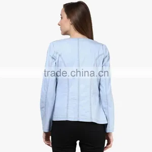 Best Selling Denim Jacket Women's Coat Custom Design thumbnail-2