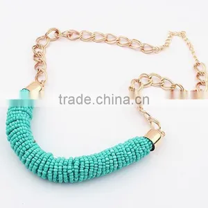 Zm33436a Fashion Jewelry 2017 Women Colorful Beads Choker Necklace thumbnail-1