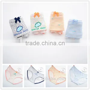 Young Girls Mid Waist Sexy Buttocks Cute Underwear Students Cotton Cartoon Briefs Pants thumbnail-1