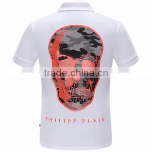 Custom Good Quality Cheap Skull Pattern Printed Polo T-shirt Wholesale in China thumbnail-2