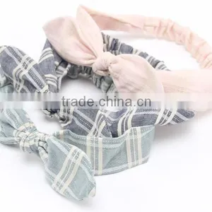 Plaid Yarn Dye Woven Fabric Headband for Kids thumbnail-1
