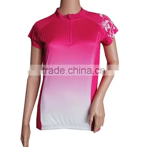 Hot Selling Wholesale Women Printed Outdoor Clothing Cycling Jersey thumbnail-1