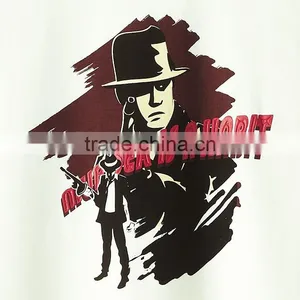High Quality Premium Custom Print Logo 100% Combed Cotton t Shirt thumbnail-4