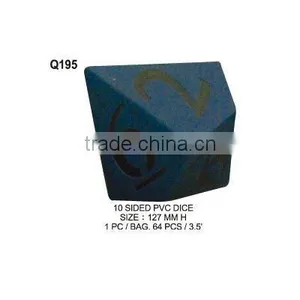(Q195) 10 SIDED PVC DICE thumbnail-1