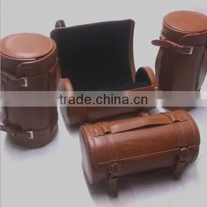 Vintga Brown Leather Jewelry Packing Box thumbnail-1
