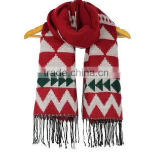 Women Geometric Winter Scarf Christmas Festival Scarf RL-245 thumbnail-3