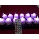 HIPS Plastic Remote Controlled Induction Rechargeable Led Candles With 12 Colors thumbnail-1