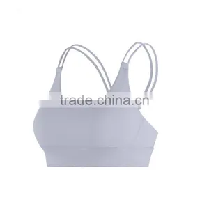 Women High Impact Strappy Cross Criss Gym Active Sports Bra thumbnail-6