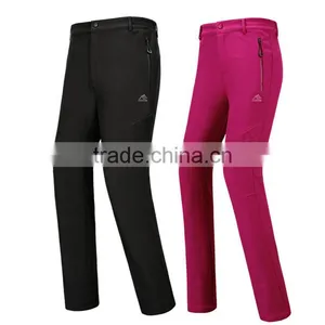 Soft Shell Men and Women Hiking Pants With Polar Fleece Lining thumbnail-3