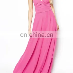 CHEFON Wrap Front Designer Maxi Dresses thumbnail-3