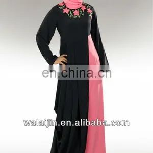 Elegant Ladies Crepe Muslim Party Dress thumbnail-1